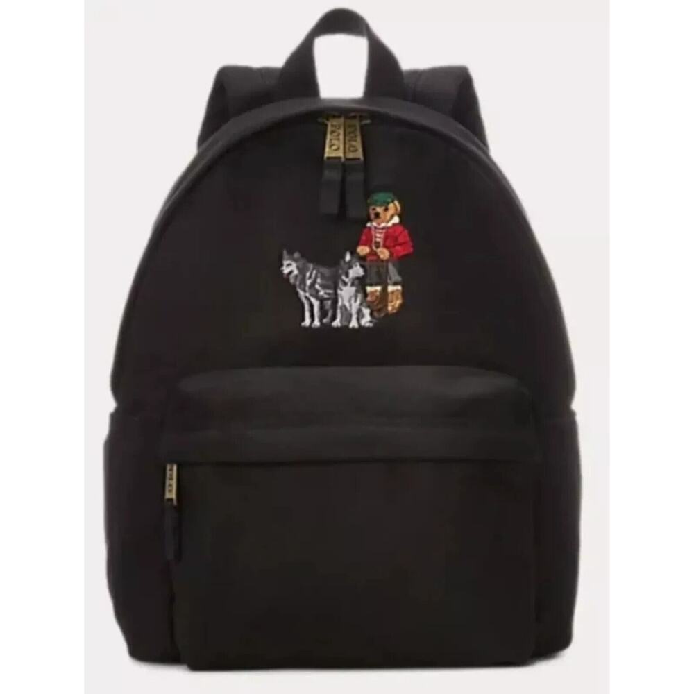 Polo Ralph Lauren Polo Bear Canvas Backpack Youth Black NEW
